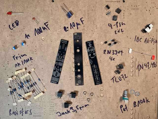 Eurorack VCA Voltage Controlled Amplifier DIY Kit/PCB