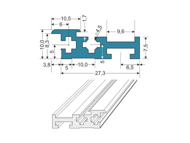 Eurorack Rails 104HP for Modular Synthesizer